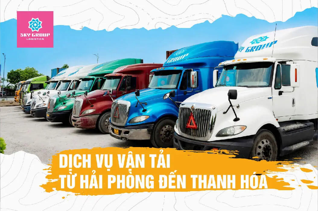 Sky Group Logistics cung cấp dịch vụ vận chuyển hàng hóa xuất nhập khẩu toàn diện từ Cảng Hải Phòng đến Thanh Hóa và ngược lại. Dịch vụ này bao gồm việc xử lý các thủ tục hải quan, vận chuyển container từ cảng về kho hoặc nhà máy, và ngược lại.