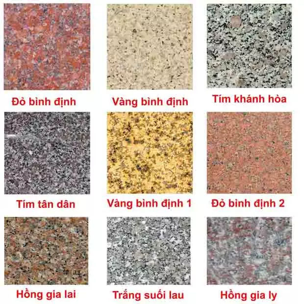 Nhóm đá tự nhiên rất phong phú và đa dạng với nhiều loại khác nhau, nhưng trong đó đá Granite là một trong những loại phổ biến nhất. Dưới đây là một số loại đá khác thường được sử dụng trong ngành xây dựng.